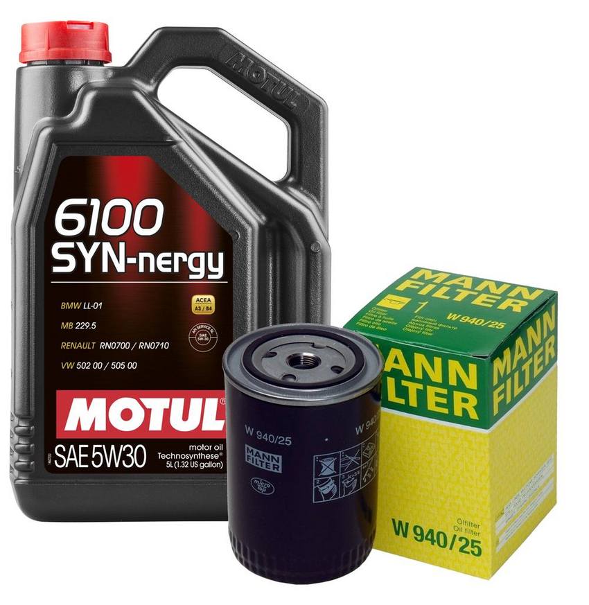 VW Engine Oil Change Kit - Motul 068115561B (5W-30) (SYN-NERGY 6100)